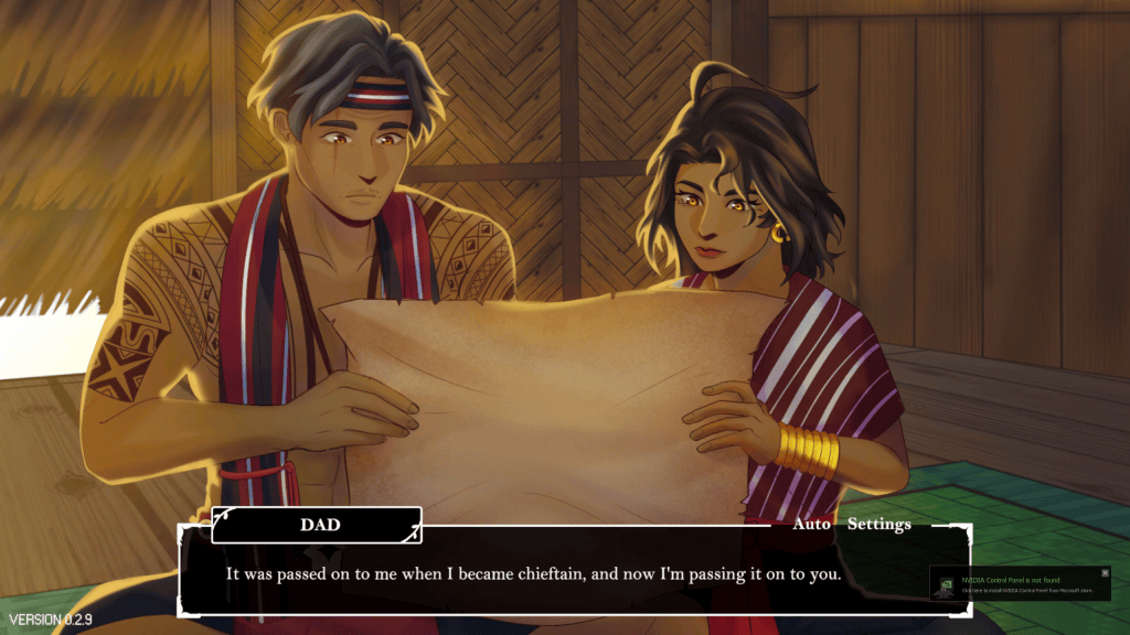 Of the Lilies protagonist with her father