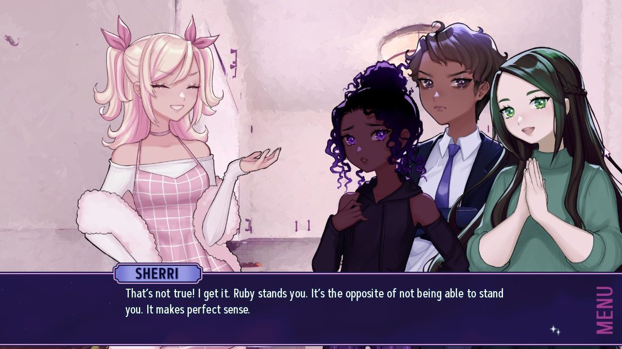 Nina, Ruby, Sherri and Kealey, with Sherri explaining what a stan means.