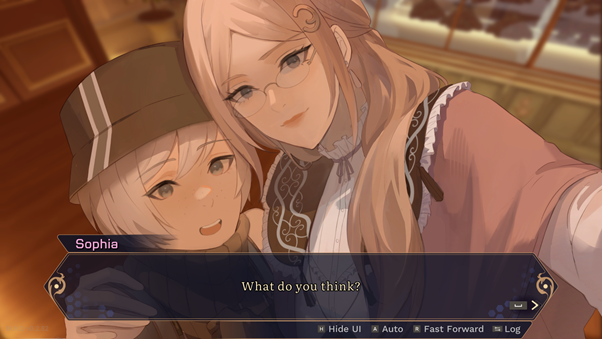 Ashe and Sophia taking a photo.